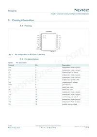 74LV4052PW/AUJ Datasheet Pagina 4