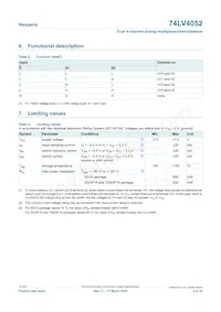 74LV4052PW/AUJ Datasheet Pagina 5