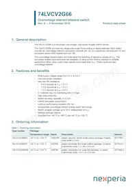 74LVCV2G66GD Datasheet Cover