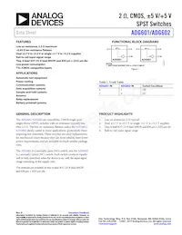 ADG601BRMZ-REEL Datasheet Copertura