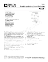 ADG704BRM-REEL Datasheet Cover