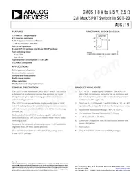ADG719BRT-500RL7 Datasheet Cover