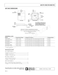 ADG783BCPZ-REEL Datasheet Page 9