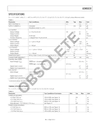 ADM8839ACPZ數據表 頁面 3