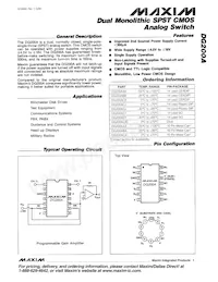 DG200ABA Datasheet Cover