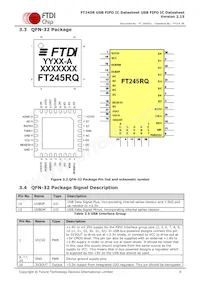 FT245RQ-TRAY Datasheet Page 9