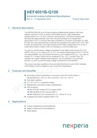 HEF4051BT-Q100 Datasheet Cover