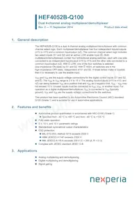 HEF4052BTT-Q100 Datasheet Copertura