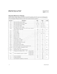 IR2167STRPBF Datasheet Page 2