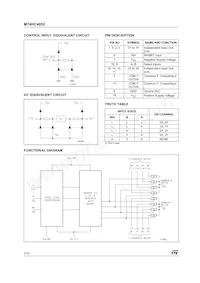 M74HC4052TTR Datasheet Page 2