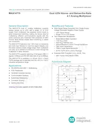 MAX14778ETP+ Datenblatt Cover