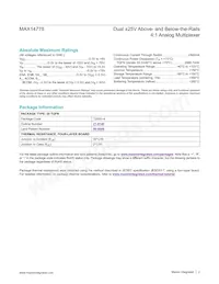 MAX14778ETP+ Datasheet Pagina 2