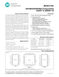 MAX3100EEE+TG05 Datasheet Cover