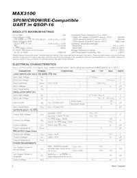 MAX3100EEE+TG05 Datasheet Page 2