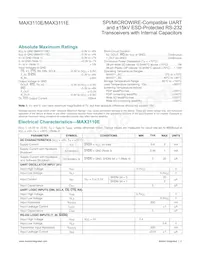 MAX3110ECWI+TG36數據表 頁面 2