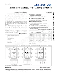 MAX4521EPE+ Datasheet Cover