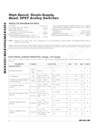 MAX4591CUE+T Datasheet Page 2