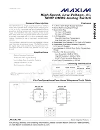 MAX4644EUT-T Datenblatt Cover