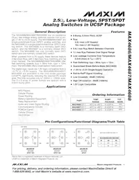 MAX4688EWT+T Datasheet Copertura