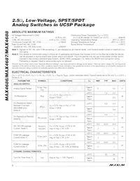 MAX4688EWT+T Datasheet Pagina 2