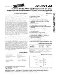 MAX5052BEUA-T Datasheet Cover