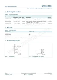 NX3L2G384GD Datasheet Pagina 2