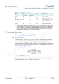 PCA9698DGG/S911 Datasheet Page 7