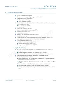 PCAL9538ABS Datasheet Pagina 2