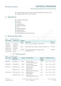 PCF8574AT/3 Datasheet Page 2