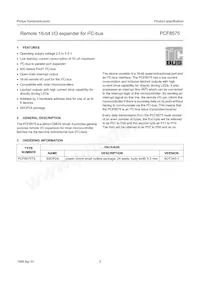 PCF8575TS/1 Datasheet Page 3