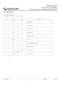 PI4IOE5V9522UEX Datenblatt Seite 2