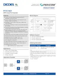 PI7C1401AZFEX Datenblatt Cover