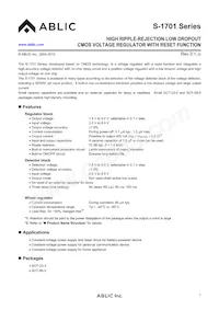 S-1701Y3540-U5T1U Datasheet Cover