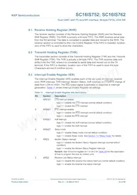 SC16IS762IBS Datasheet Pagina 22