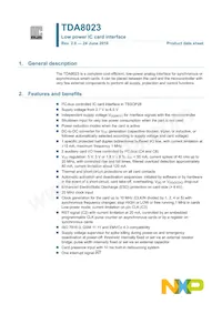 TDA8023TT/C1 Datasheet Cover