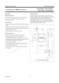 TEA1506AT/N1 Datasheet Pagina 2