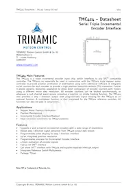 TMC424 Datasheet Cover
