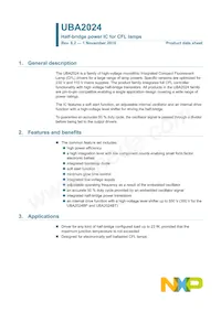 UBA2024BP/N1 Datasheet Cover