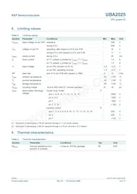 UBA2025T/N1 Datasheet Pagina 8