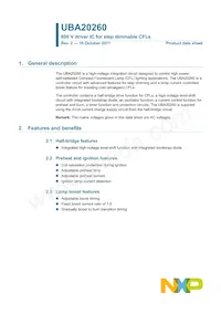 UBA20260T/1 Datasheet Cover