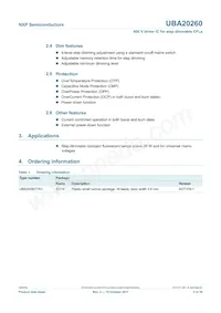 UBA20260T/1 Datasheet Pagina 2