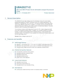 UBA20272T/1 Datasheet Cover