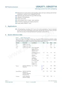 UBA2071TS/N1 Datasheet Page 2