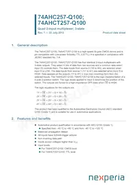 74AHC257D-Q100J Datenblatt Cover