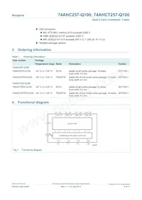 74AHC257D-Q100J Datasheet Page 2