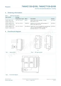 74AHCT138BQ-Q100X Datasheet Page 2
