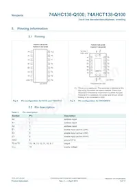 74AHCT138BQ-Q100X Datasheet Page 3