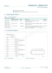 74AHCT157D Datasheet Pagina 2