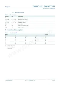 74AHCT157D數據表 頁面 4