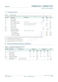 74AHCT157D數據表 頁面 5